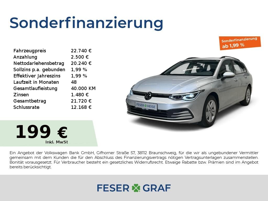 Volkswagen Golf Variant Life 1.5 eTSI DSG LED Sitz.-Lenkrad foto 1