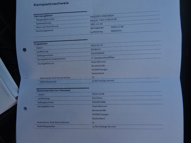 Fahrzeugabbildung Audi Q8 quattro/S-Line/Matrix/360/S-Sitze/B&O/AHK/