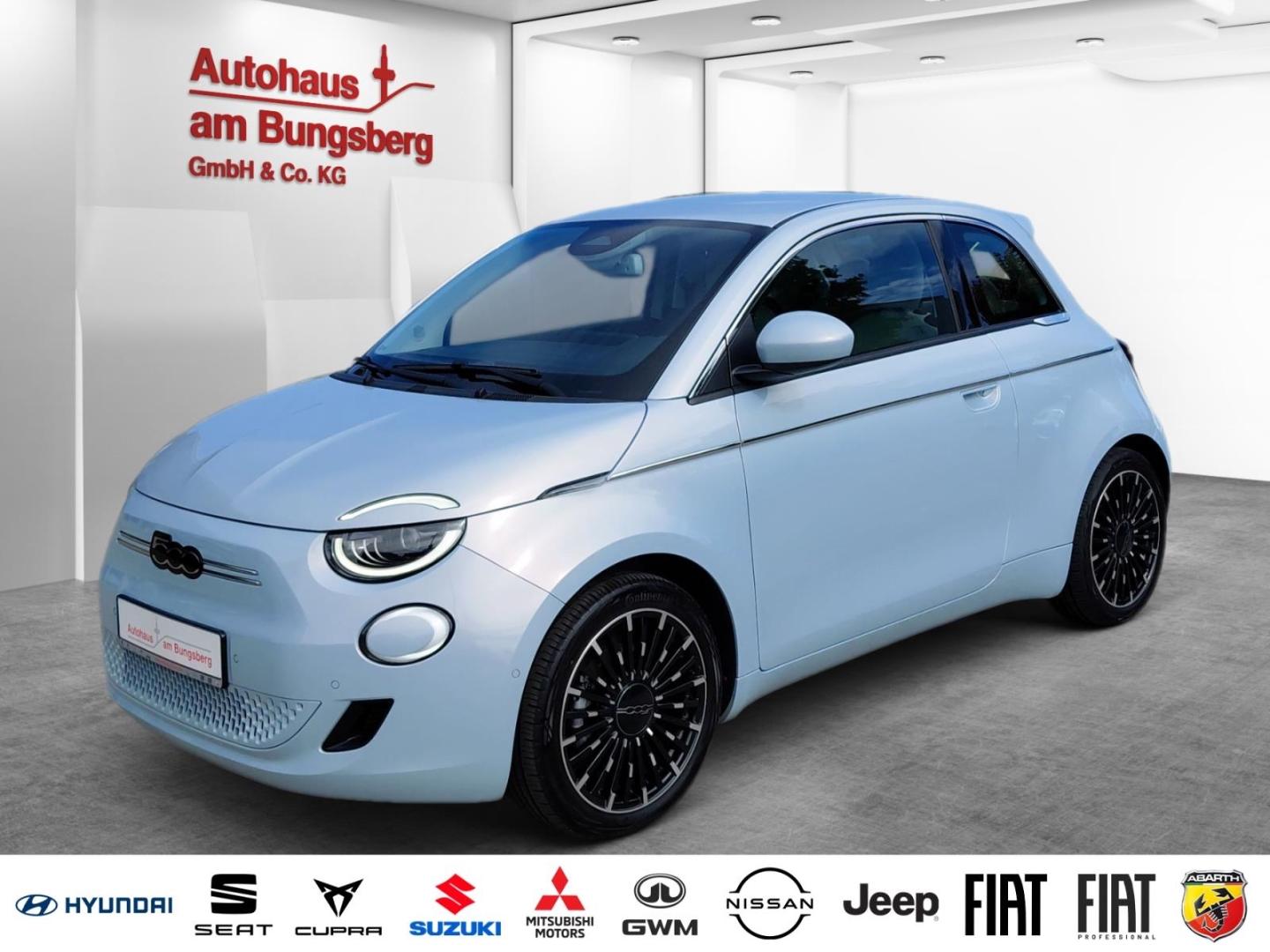 Fiat 500e la Prima by Bocelli Navi Leder Soundsystem 