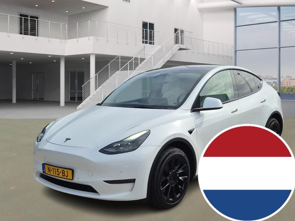 Tesla Model Y Long Range 351pk AWD [ Weiß LEDER+AUTOPI