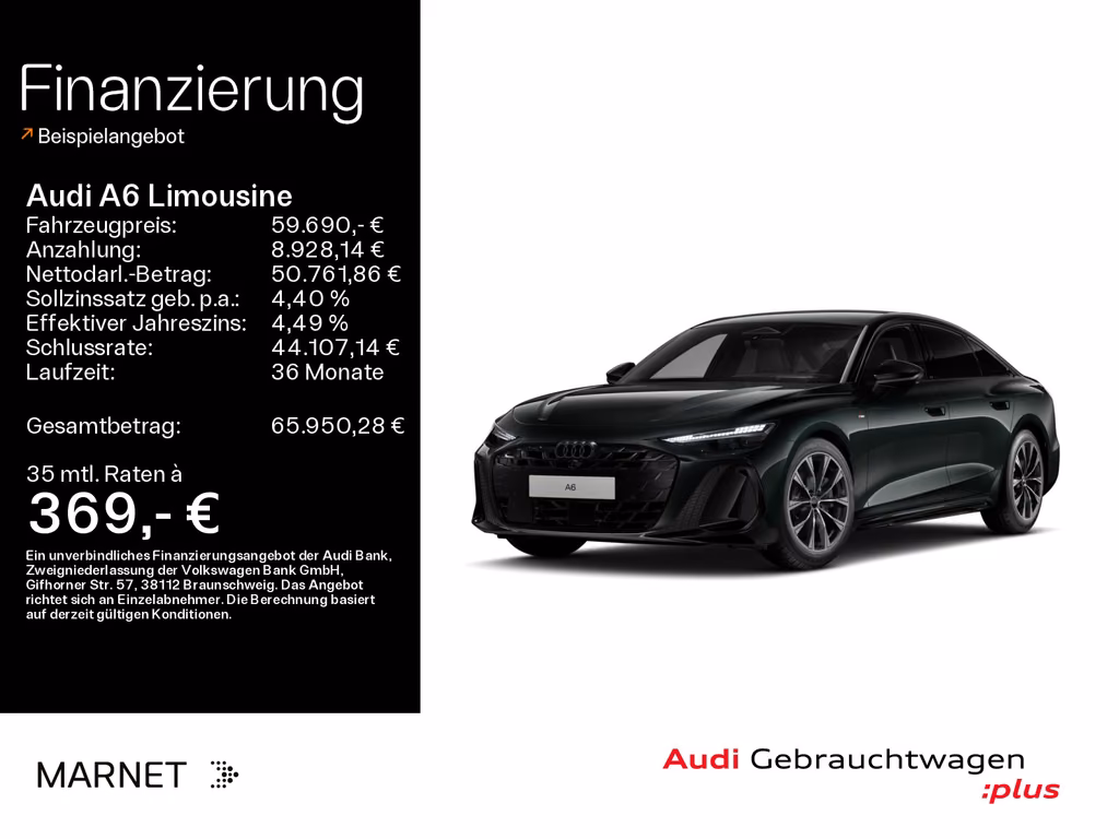 Audi A6 Limousine 55 TFSI qu 2x S line S troBOHUD 2026
