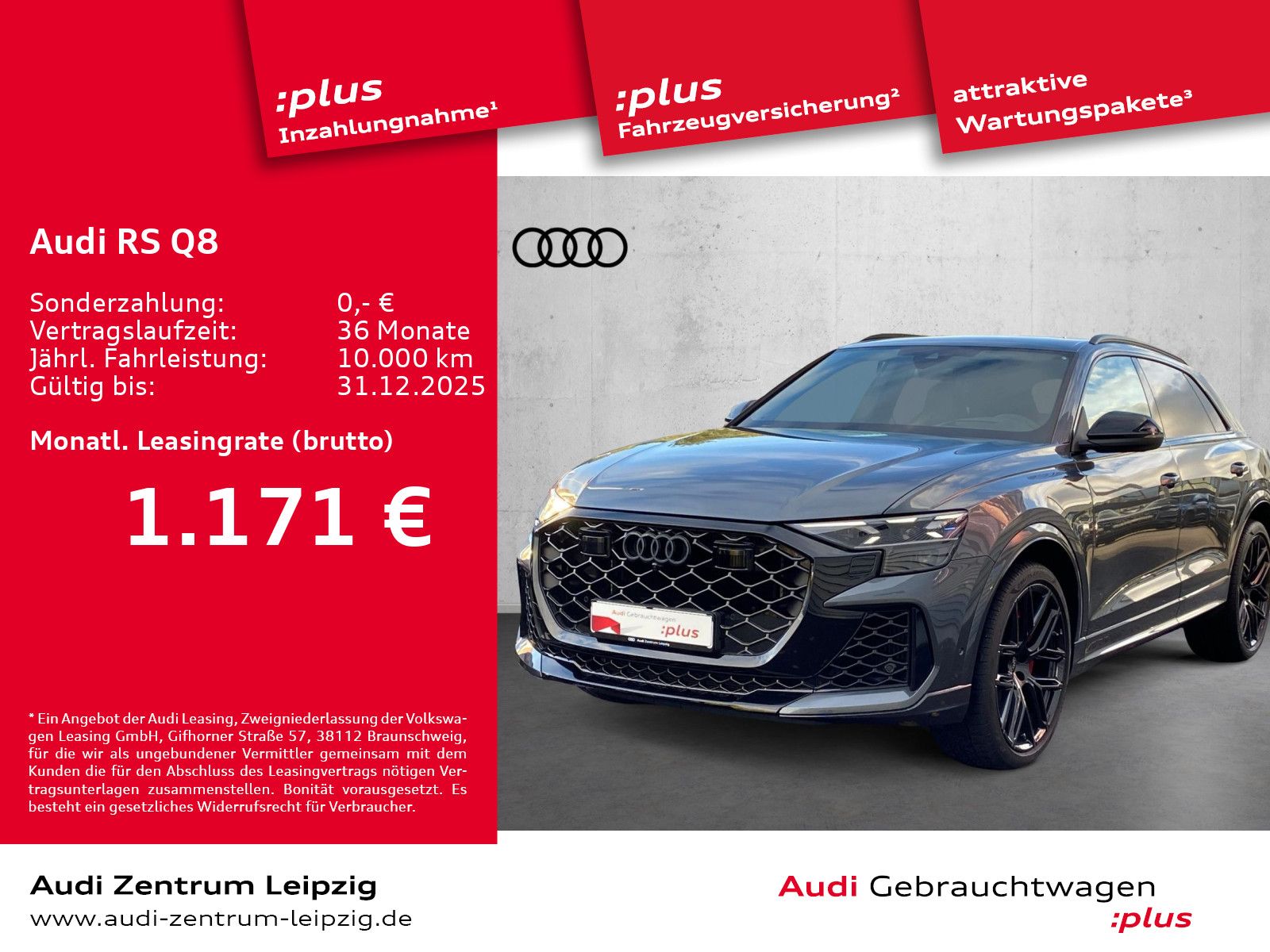Audi RS Q8 TFSI q. *Laserlicht*HuD*AHK*Assistenz*Air*