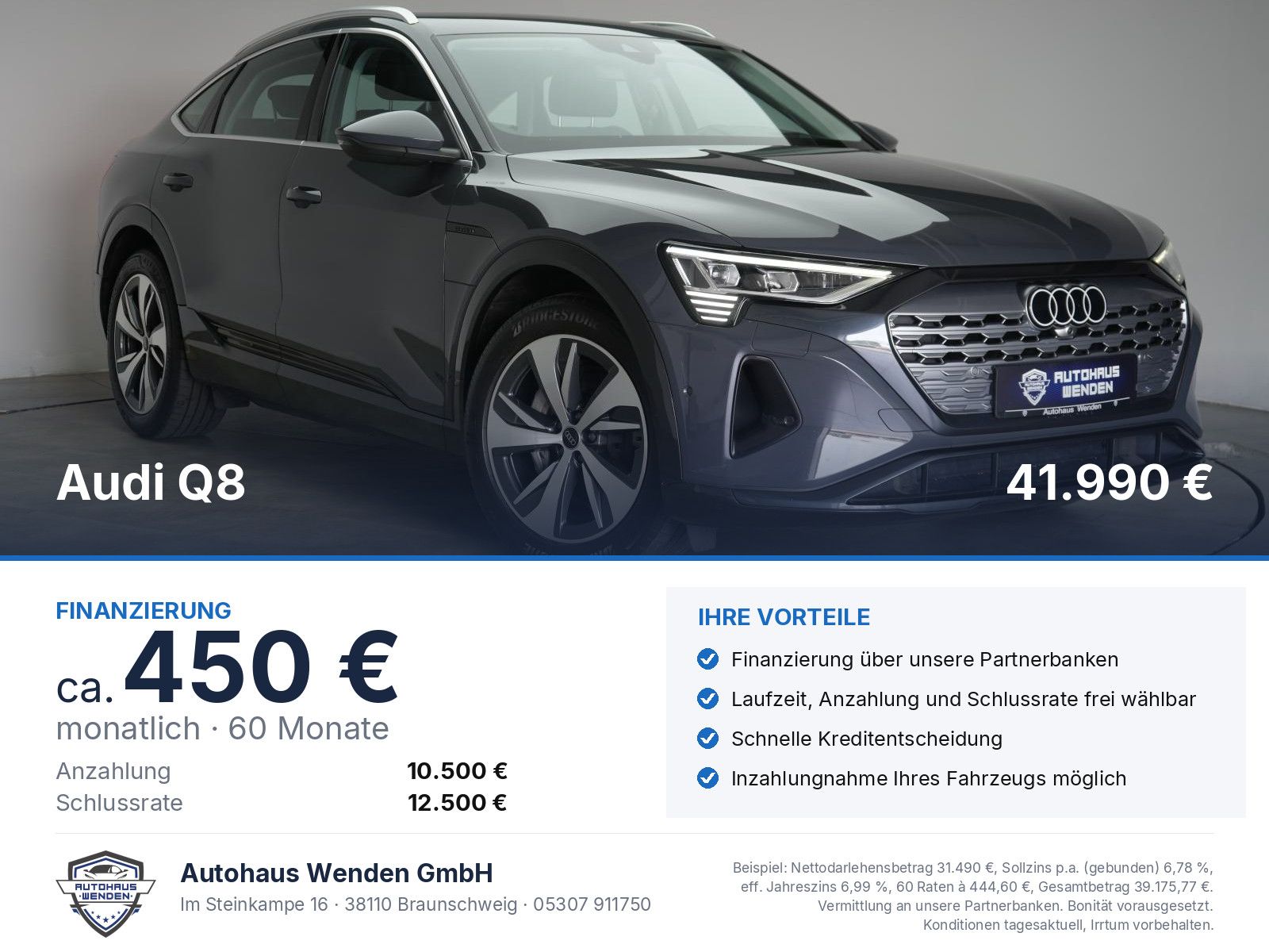 Audi Q8 e-tron Sportback 55 quattro advanced ACC/Kame