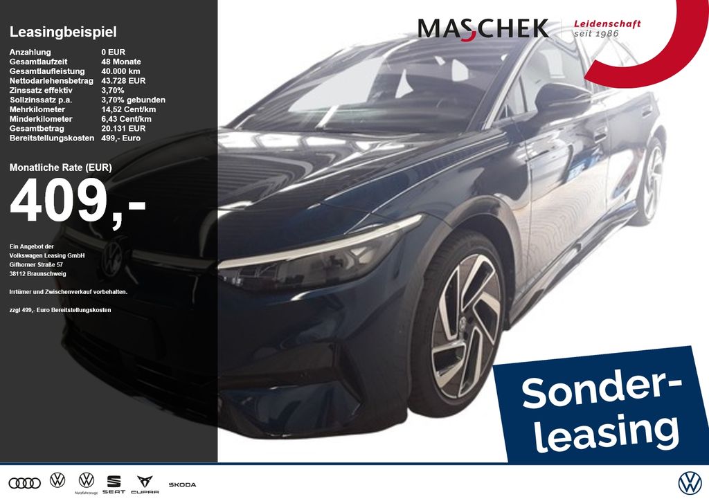 Volkswagen ID.7 Pro Sonderleasing AHK Matrix Harman Wärmep