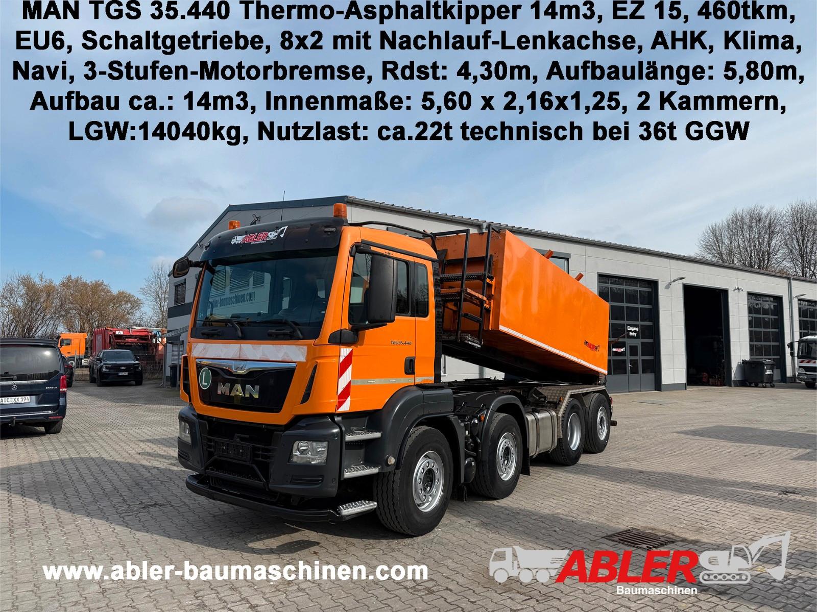 MAN TGS 35.440 Asphaltkipper Thermoisoliert 14m3