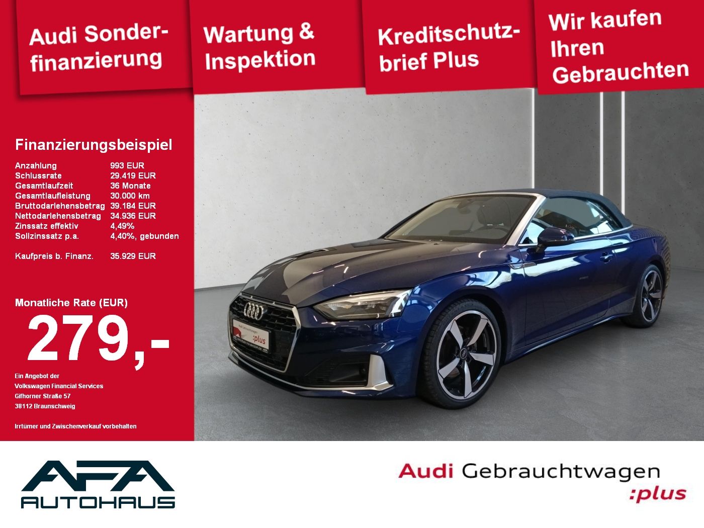 Audi A5 Cabriolet 35 TFSI advanced S-tronic AHK*NAVI+