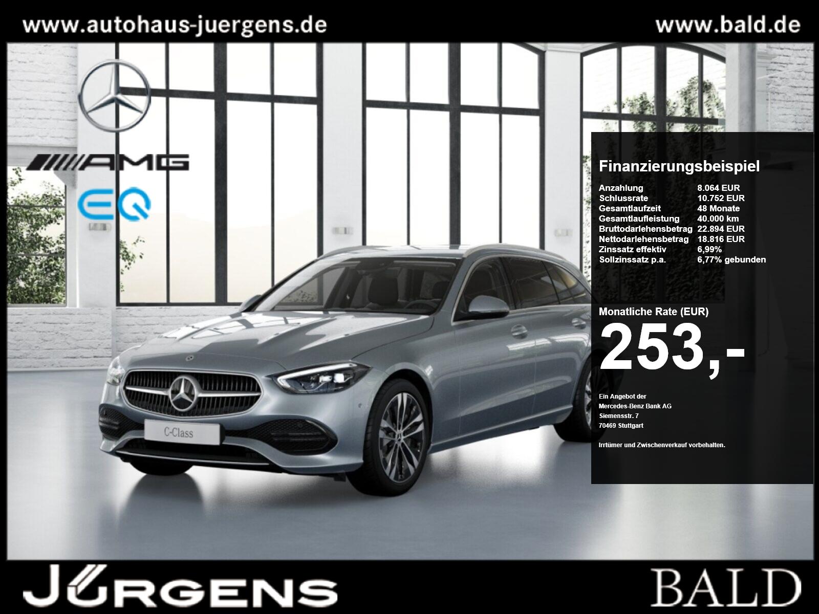 Mercedes-Benz C 300 e T Avantgarde/LED/Cam/AHK/Totw/EASY-P/18'