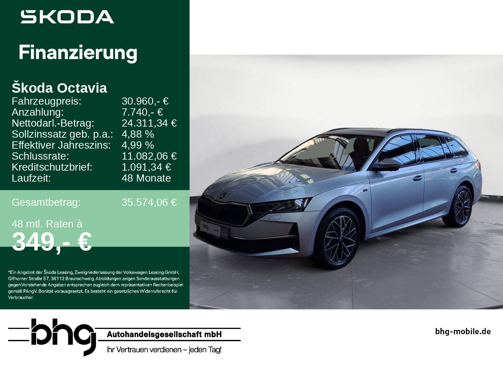 Skoda Octavia Combi Selection 2,0 TDI 7 *LED*CANTON*CA