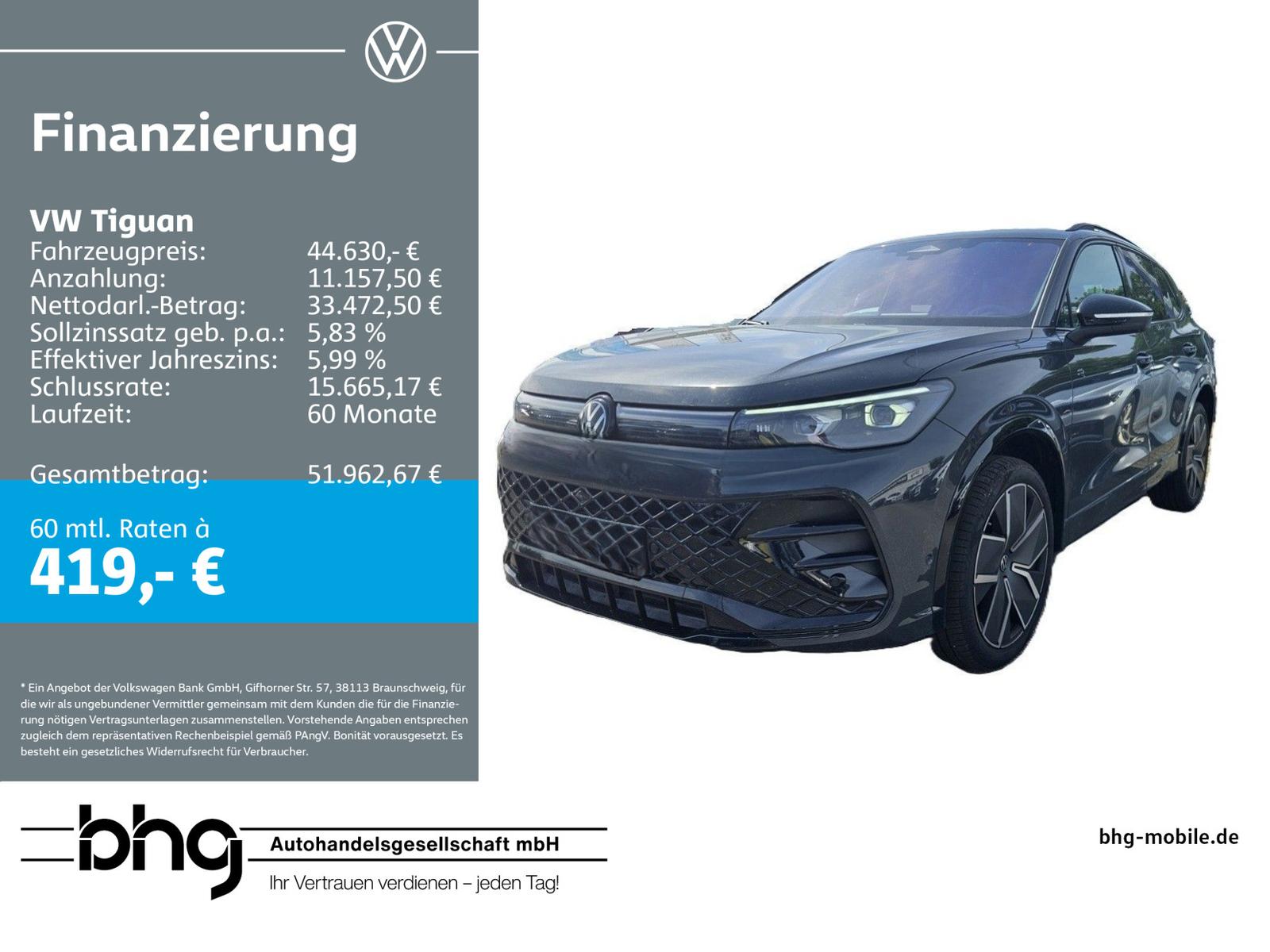 Volkswagen Tiguan 2.0 TDI 4Motion DSG R-line BlackStyle AHK