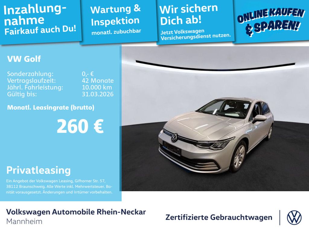 Volkswagen Golf VIII 1.0 TSI NAVI PDC LED uvm