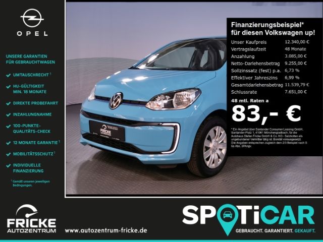 Volkswagen up! e +Automatik+Bluetooth+Spurhalteassist.+Klim