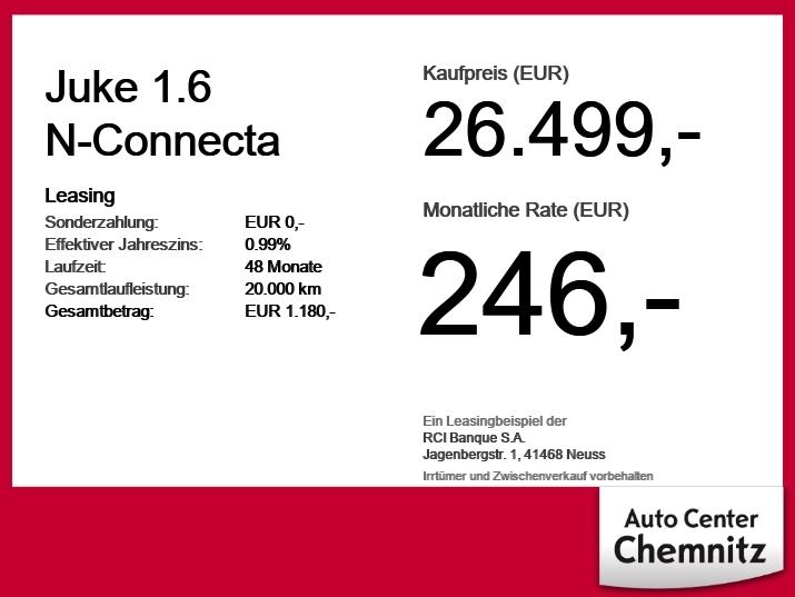 Nissan Juke 1.6 N-Connecta LED+Fernlichtass.+Kam.+LM