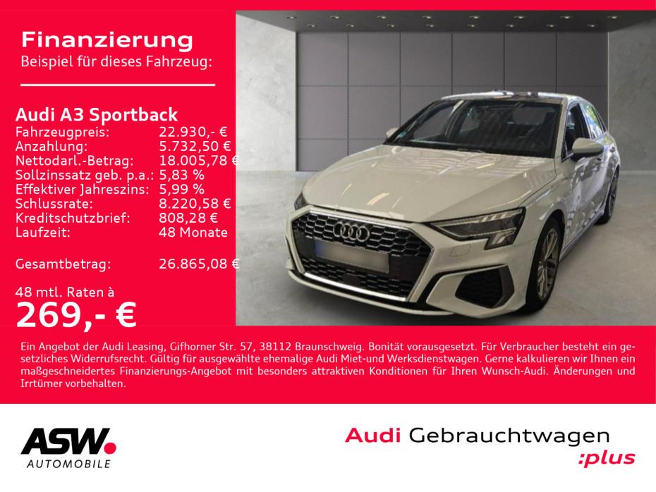Audi A3 Sportback S line 30TFSI 81 NAVI LED PANO B&O, миниатюра 2