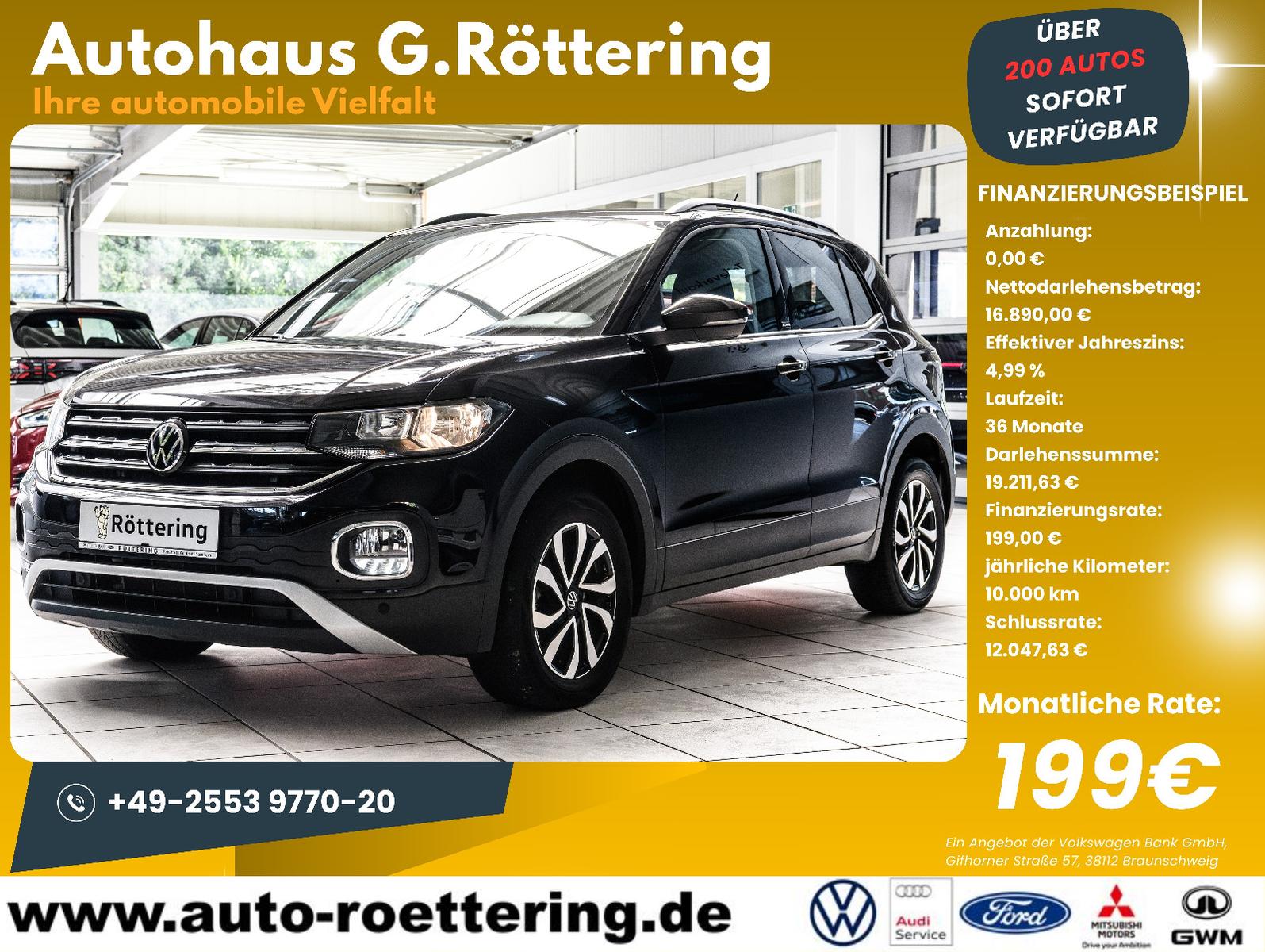 Volkswagen T-Cross Active+Klimaaut.+ACC+PDC+App Connect+LED
