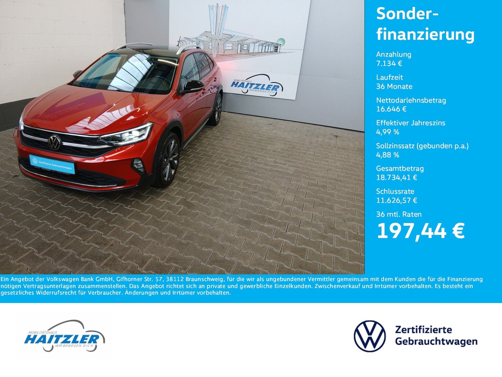 Fahrzeugabbildung Volkswagen Taigo Style 1.5 TSI DSG IQ.Drive+ACC+18Zoll+LED