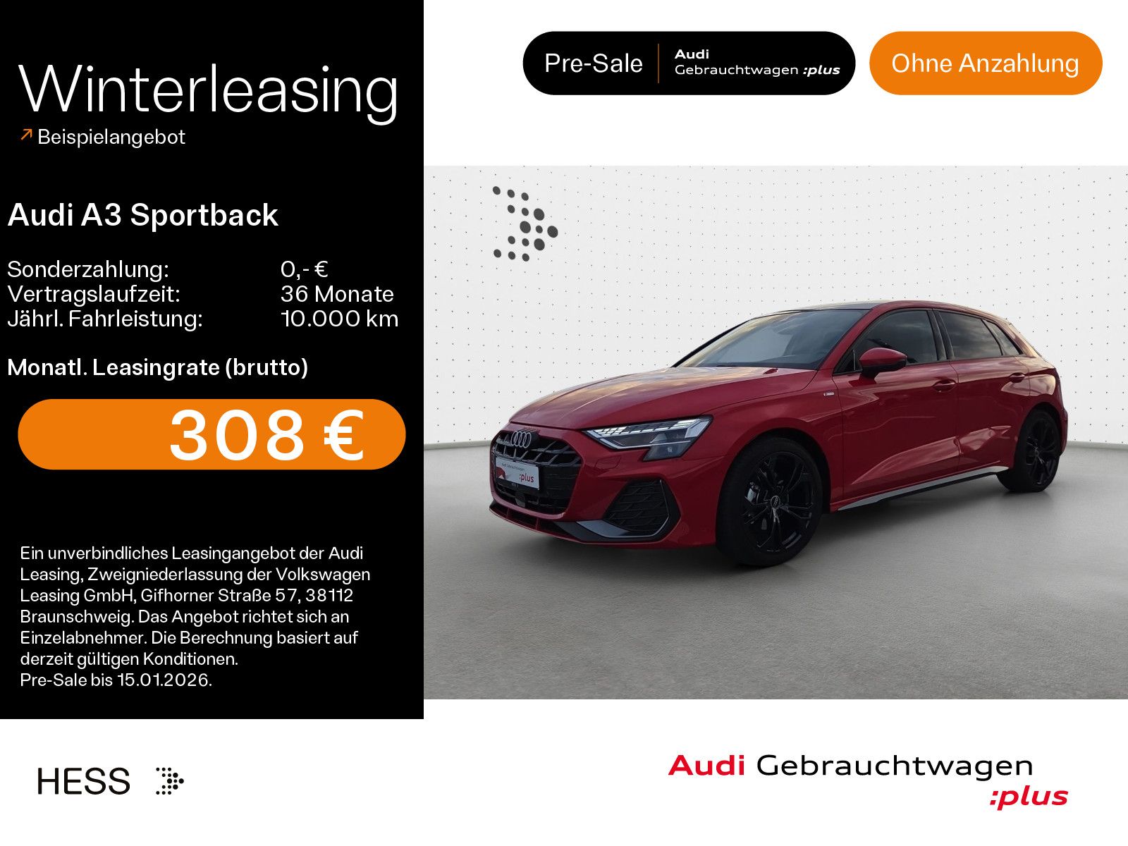 Audi A3 Sportback 30 TFSI S-LINE*PANO*AHK*HUD*18ZOLL*