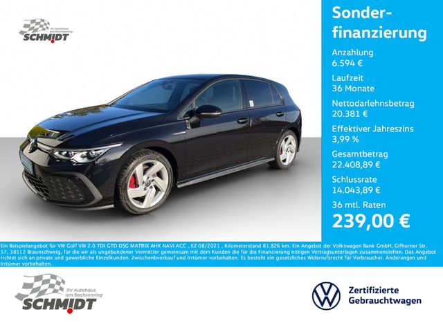 Volkswagen Golf VIII 2.0 TDI GTD DSG MATRIX AHK NAVI ACC