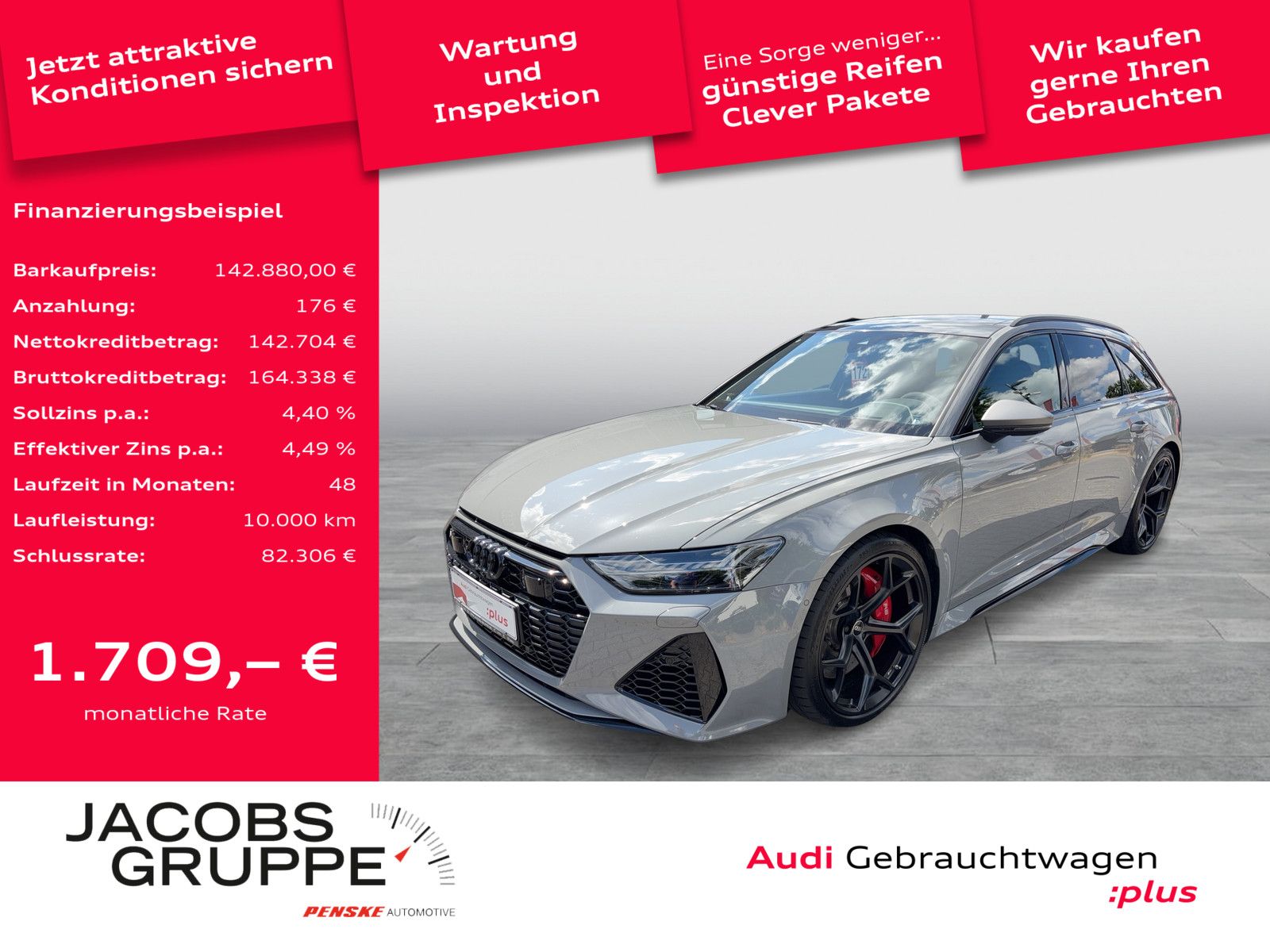 AUDI RS6 performance Schalensitze/B+O Advanced/RS-AGA