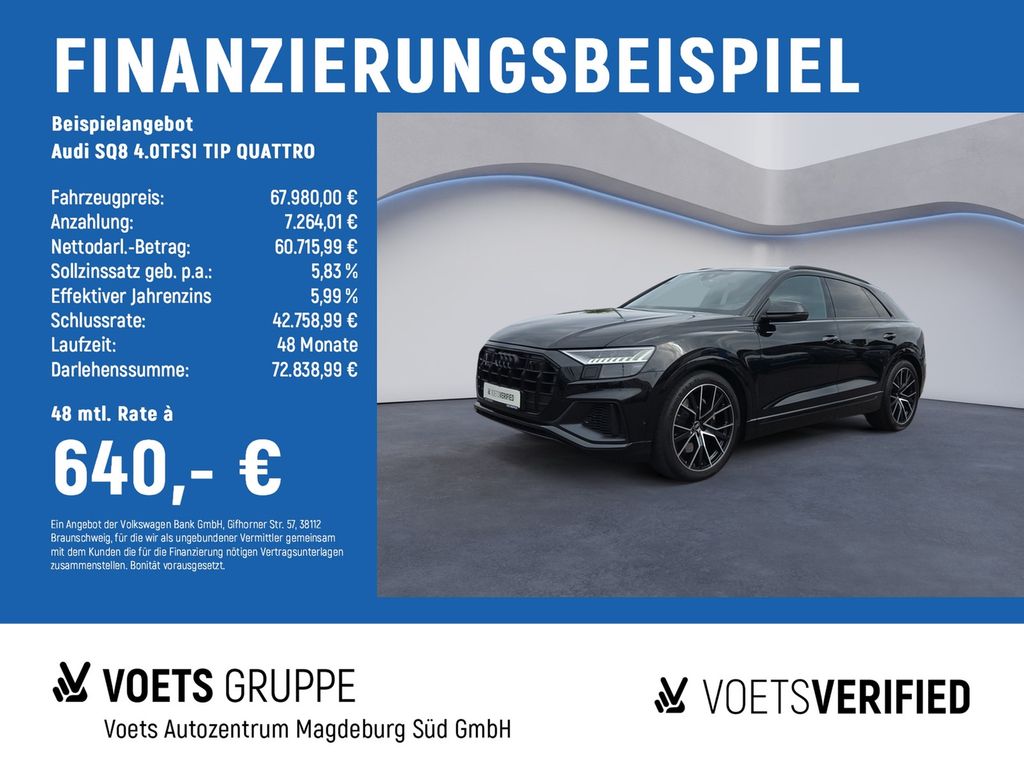 Audi SQ8 4.0TFSI TIP QUATTRO MATRIX+PANO+NAVI+AHK+B&O