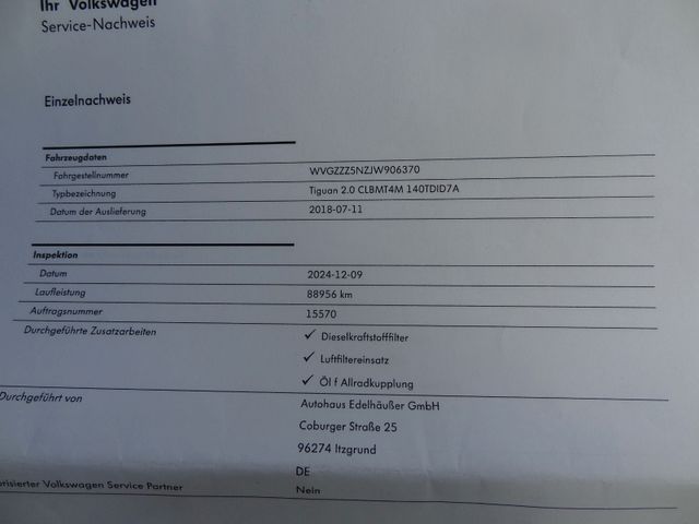 Fahrzeugabbildung Volkswagen Tiguan/R-Line/4x4/1.Hd/AHK/Navi/190PS/LED/