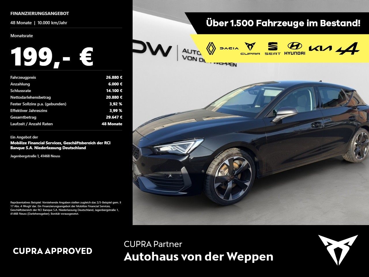 Cupra Leon 1.5 TSI Navi, LED, Kamera Klima Navi