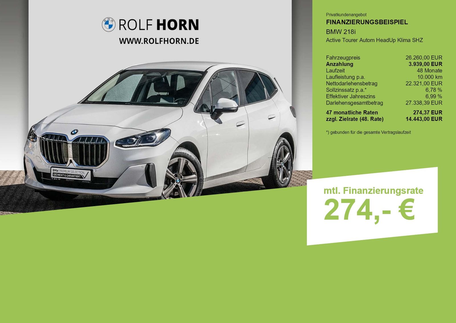 BMW 218i Active Tourer Autom HeadUp Klima SHZ foto 3