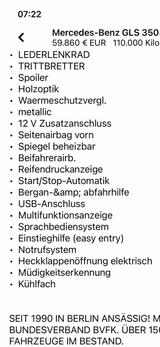 Mercedes-Benz GLS 350 - Mercedes-Benz GLS 350 Gebrauchtwagen