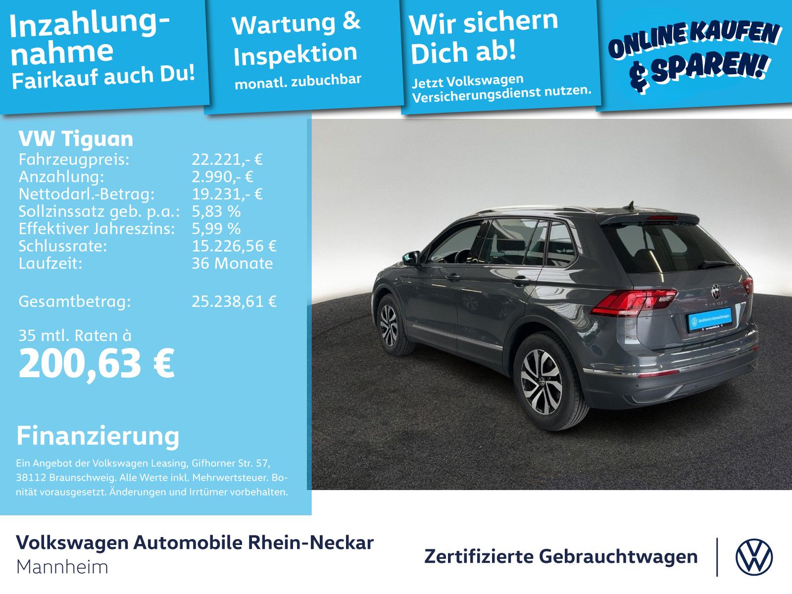 Volkswagen Tiguan 2.0 TDI Active LED Navi DAB SHZ PDC uvm foto 2