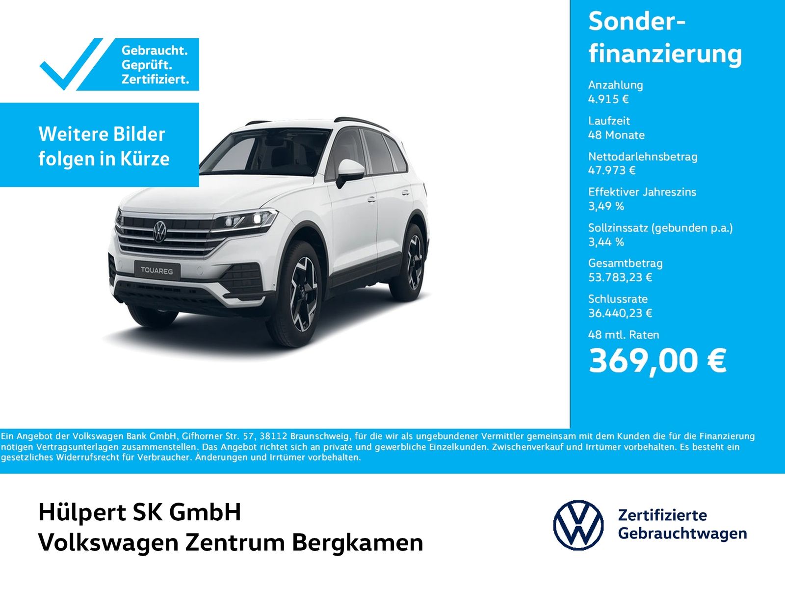 Volkswagen Touareg V6 LUFTFEDERUNG AHK CAM ACC LM19 EKLAPPE foto 1