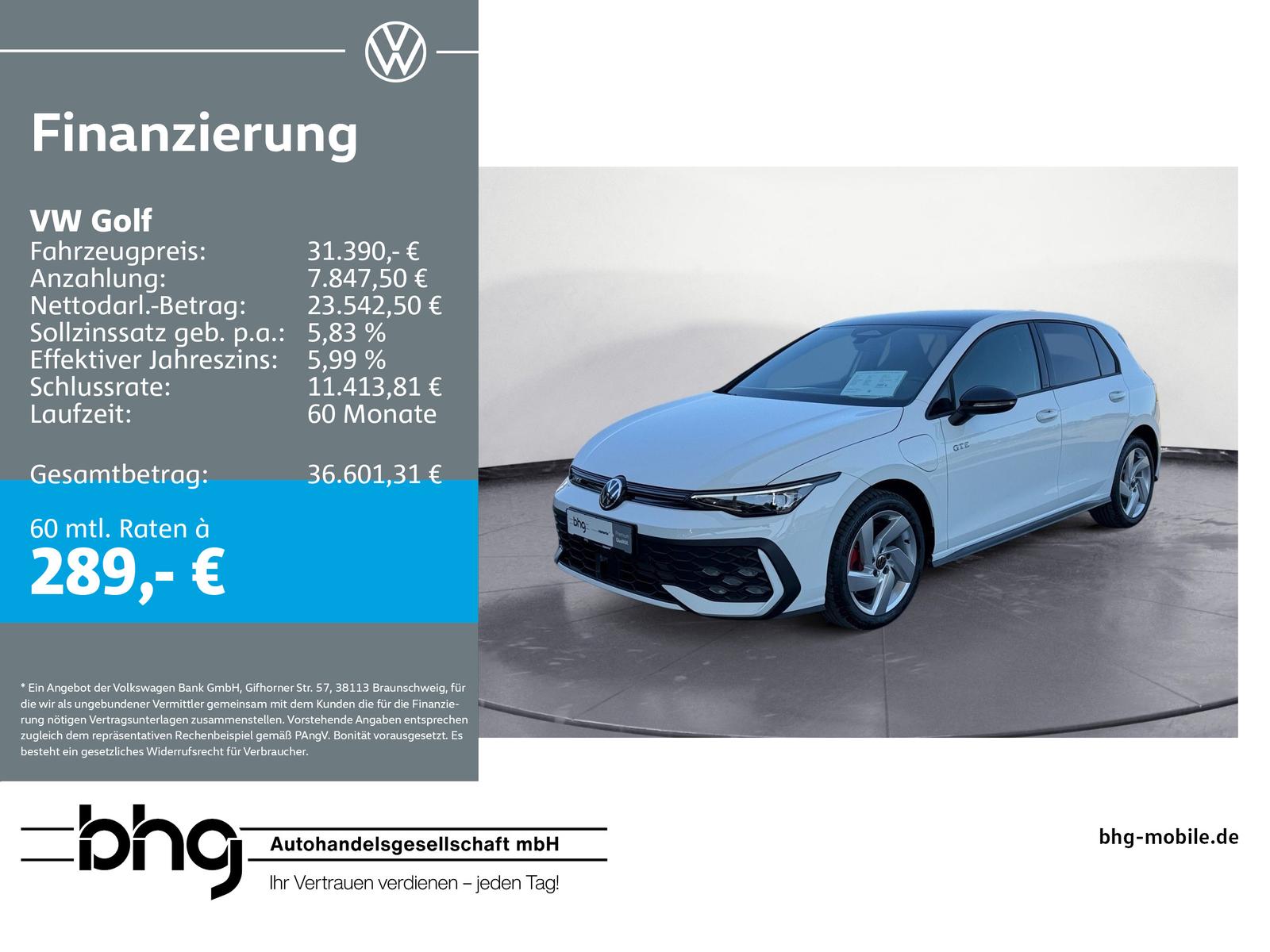 Volkswagen Golf GTE 1.5 TSI eHybrid HUD ACC IQ.LIGHT KAMERA
