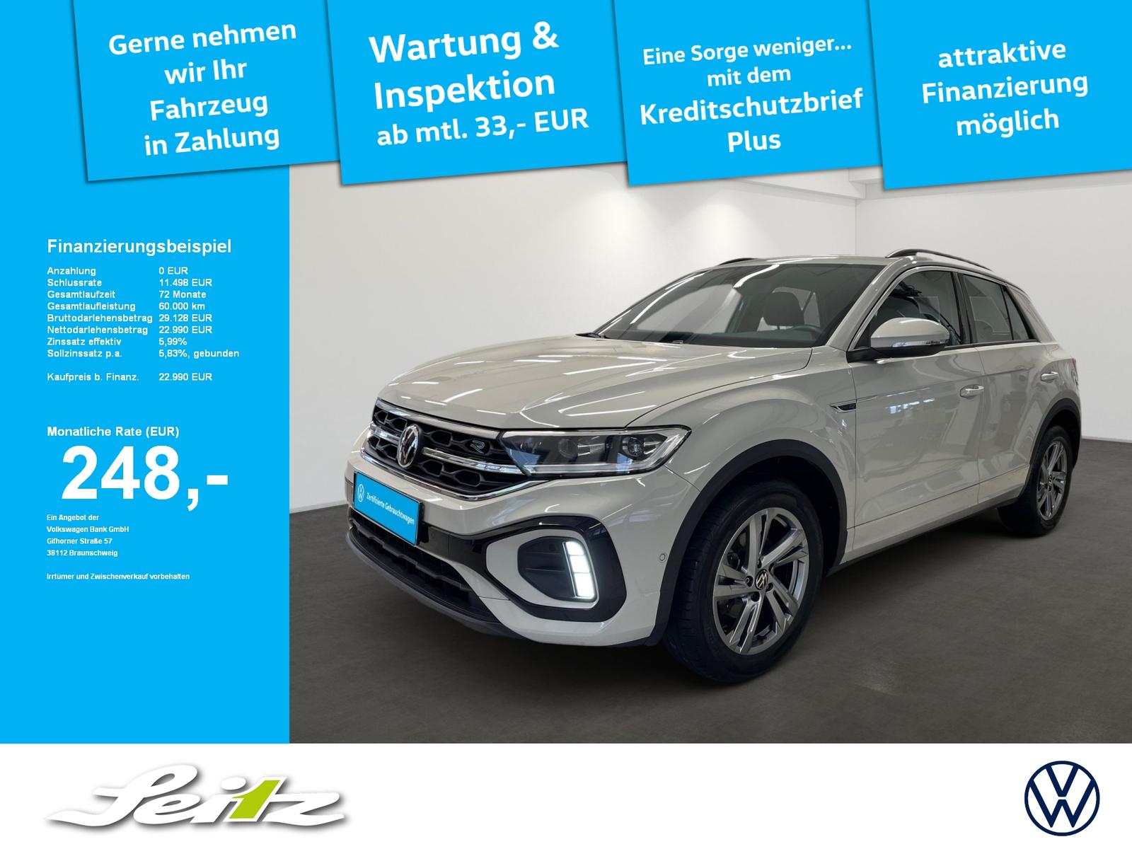 Volkswagen T-Roc 1.0 TSI R-Line *LED*KAMERA*NAVI*SITZH*