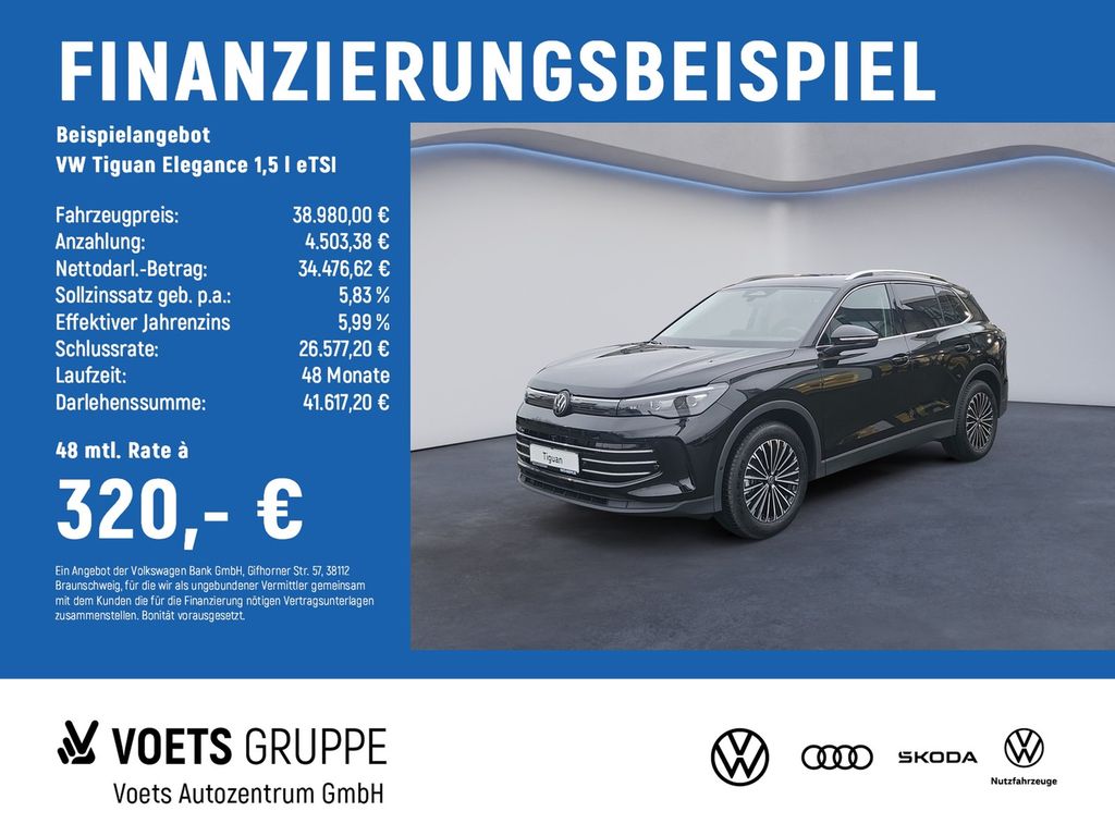 Tiguan Elegance 1,5 l eTSI TRAVELASSIST+KEYLESS