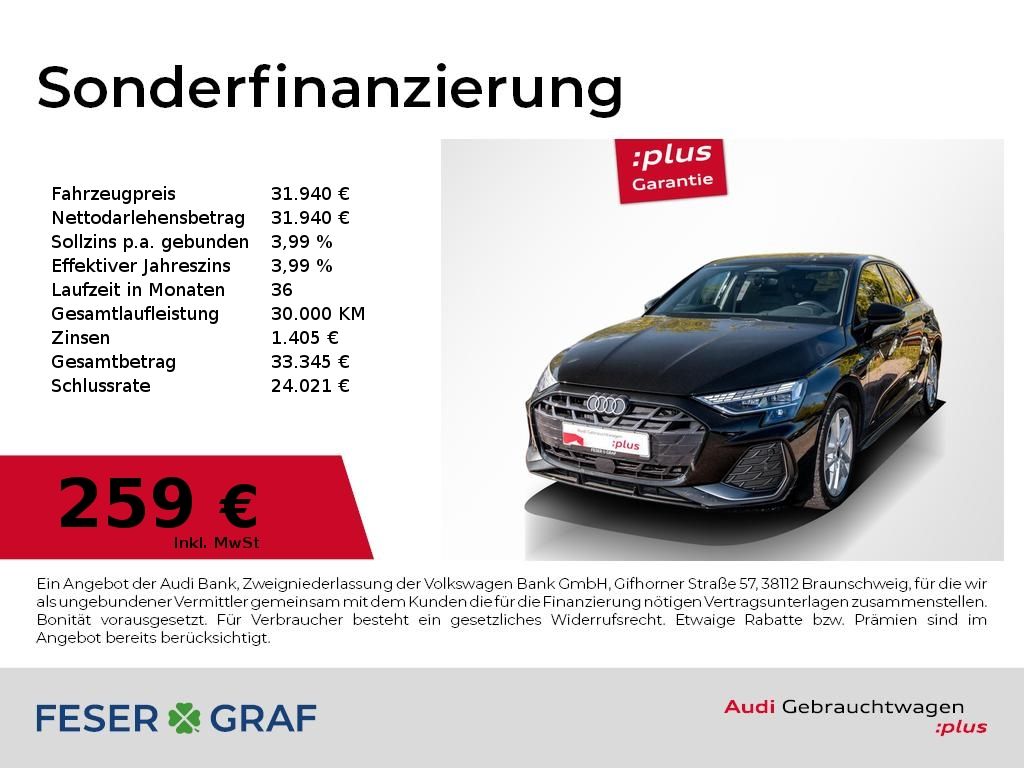 Audi A3 SB TFSIe Stronic S line/LED/PDC+/Navi+/Kamera