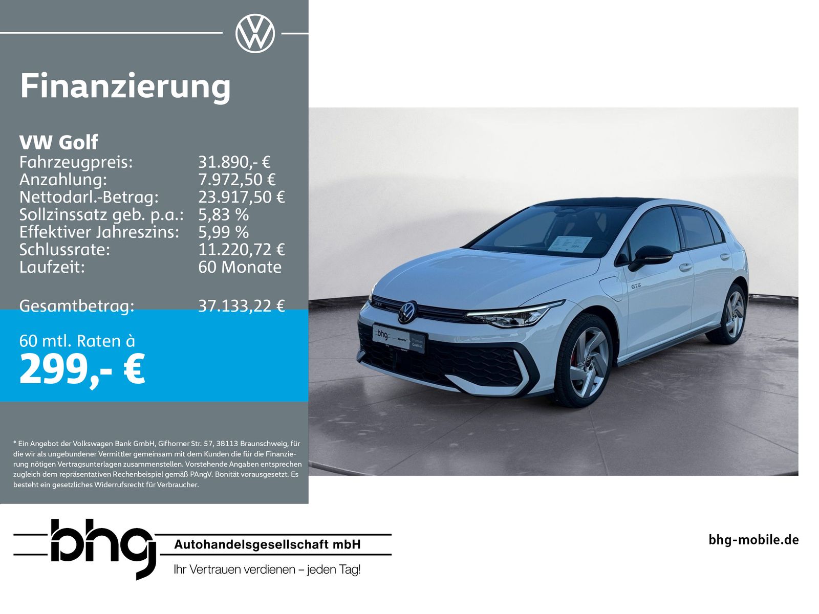 Volkswagen Golf GTE 1.5 TSI Hybrid AHK HUD Digital Cockpit