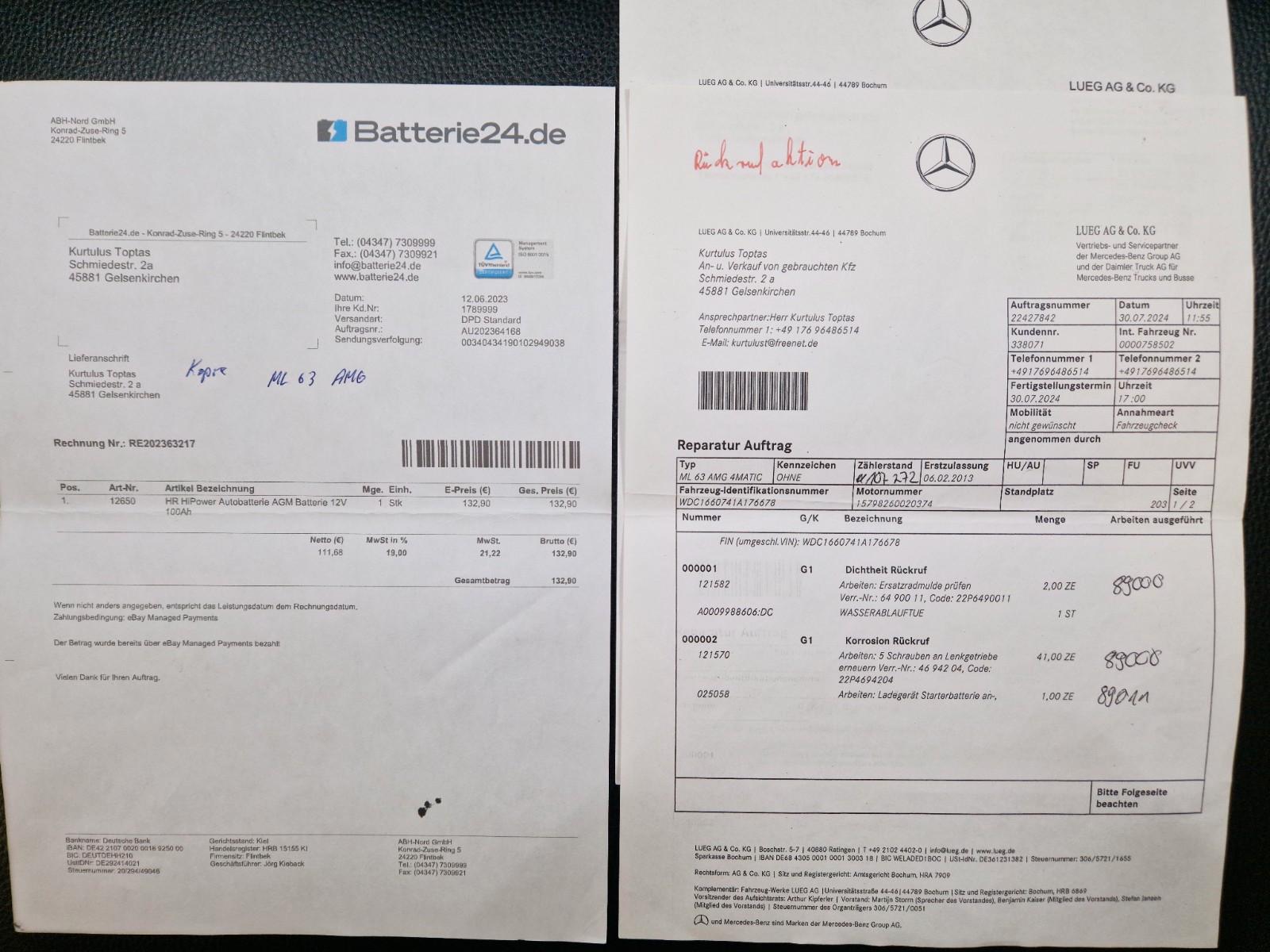 Mercedes-Benz ML 63 AMG ML Premium/Lückenlos Checkheftgepflegt