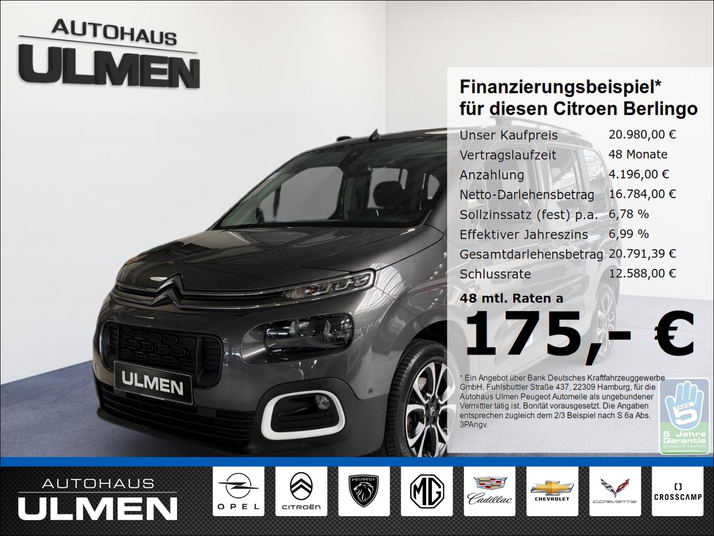 Citroën Berlingo MPV Shine M 131 Apple CarPlay Tempomat 