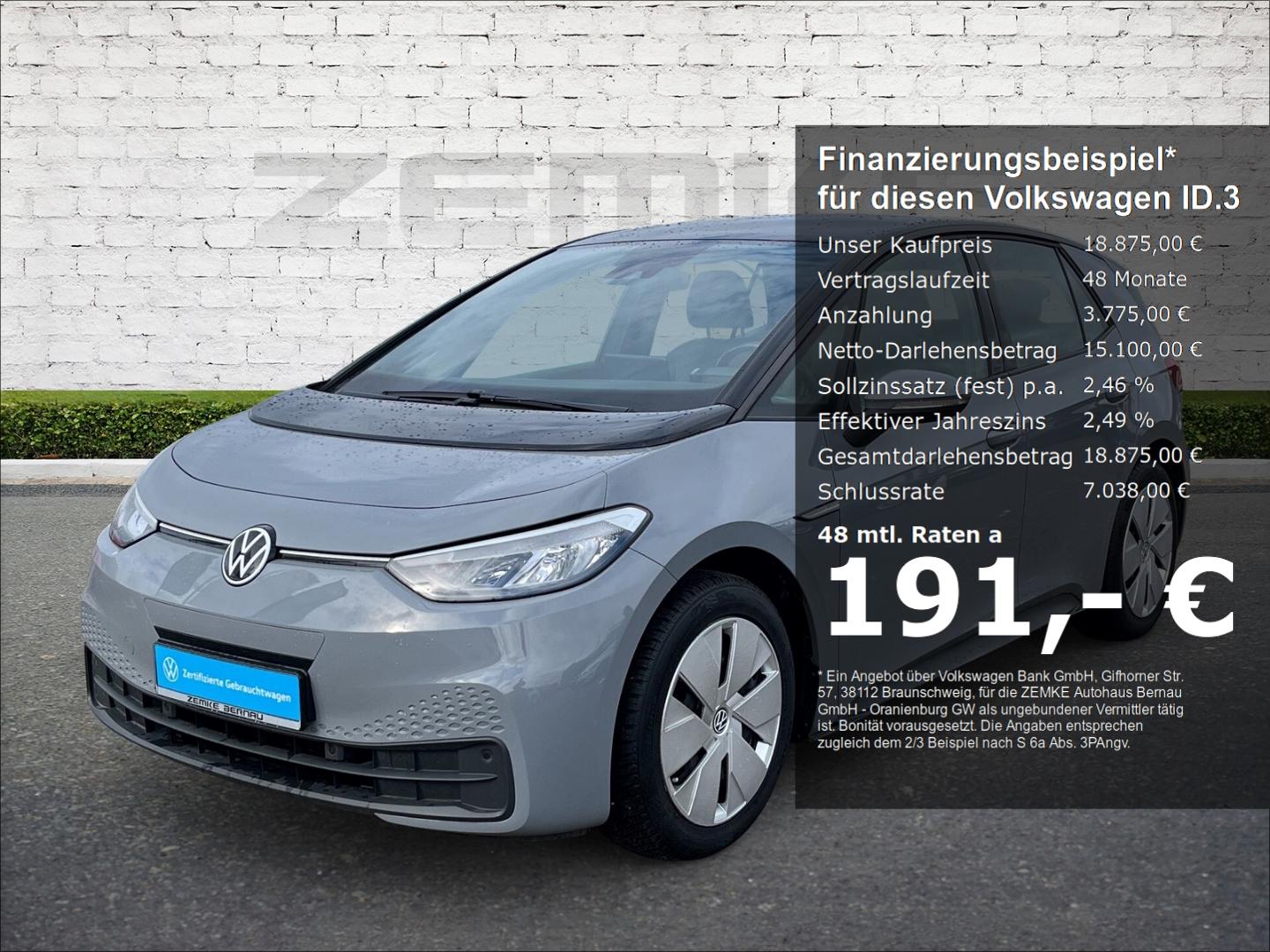 Volkswagen ID.3 Pure Performance City1,99% StandHZG Navi Di