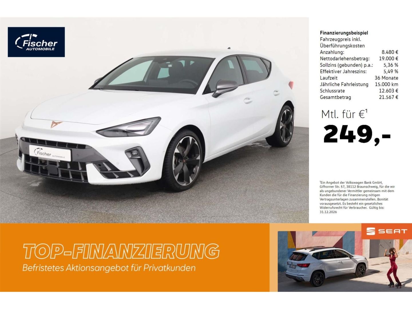 Cupra Leon 2.0 TDI DSG NAV/LED/ACC/Kamera/Kessy/Edge