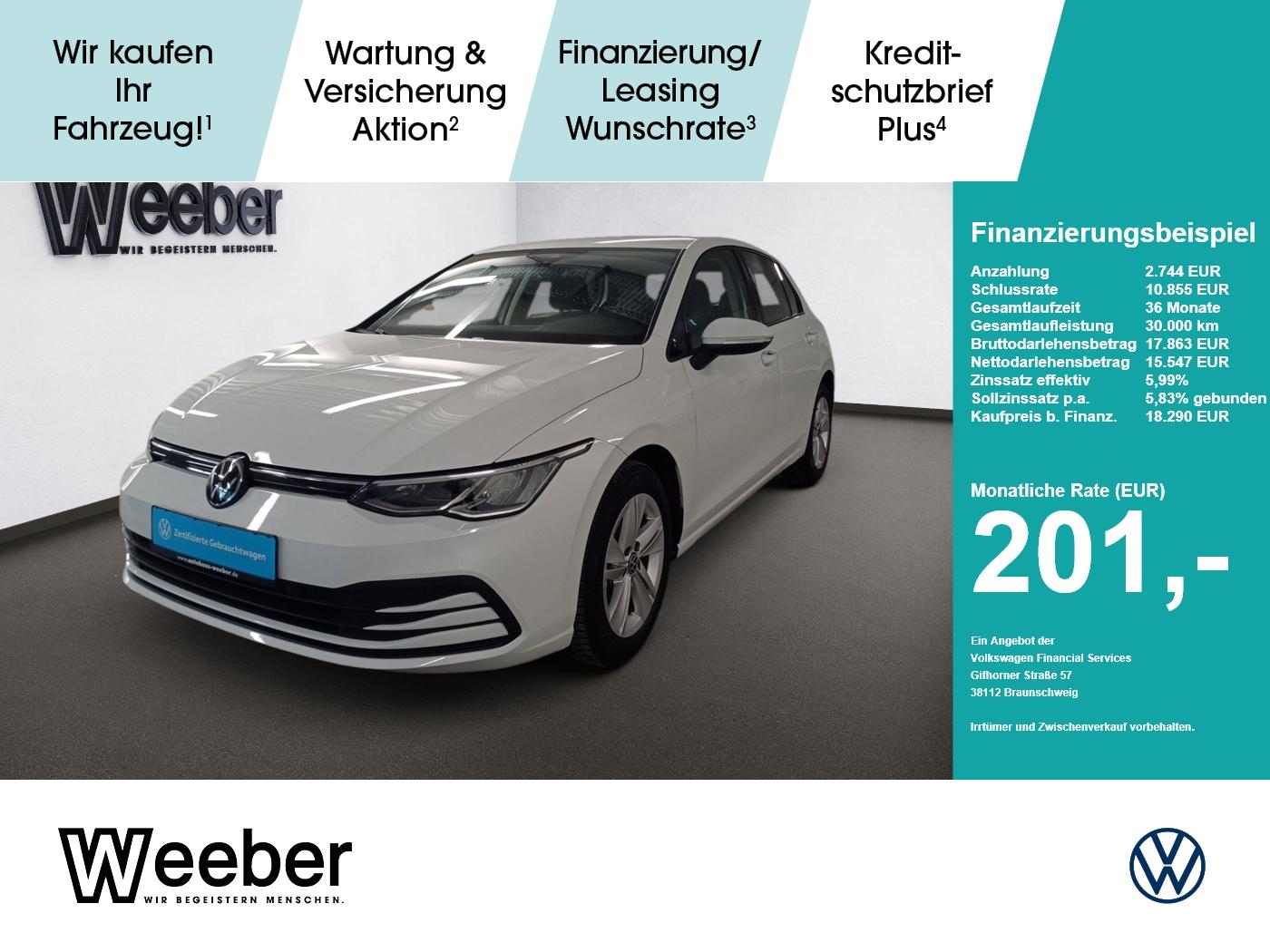 Volkswagen Golf Life *NAVI*PDC*LED*16 LM*SHZ*APP CONNECT*