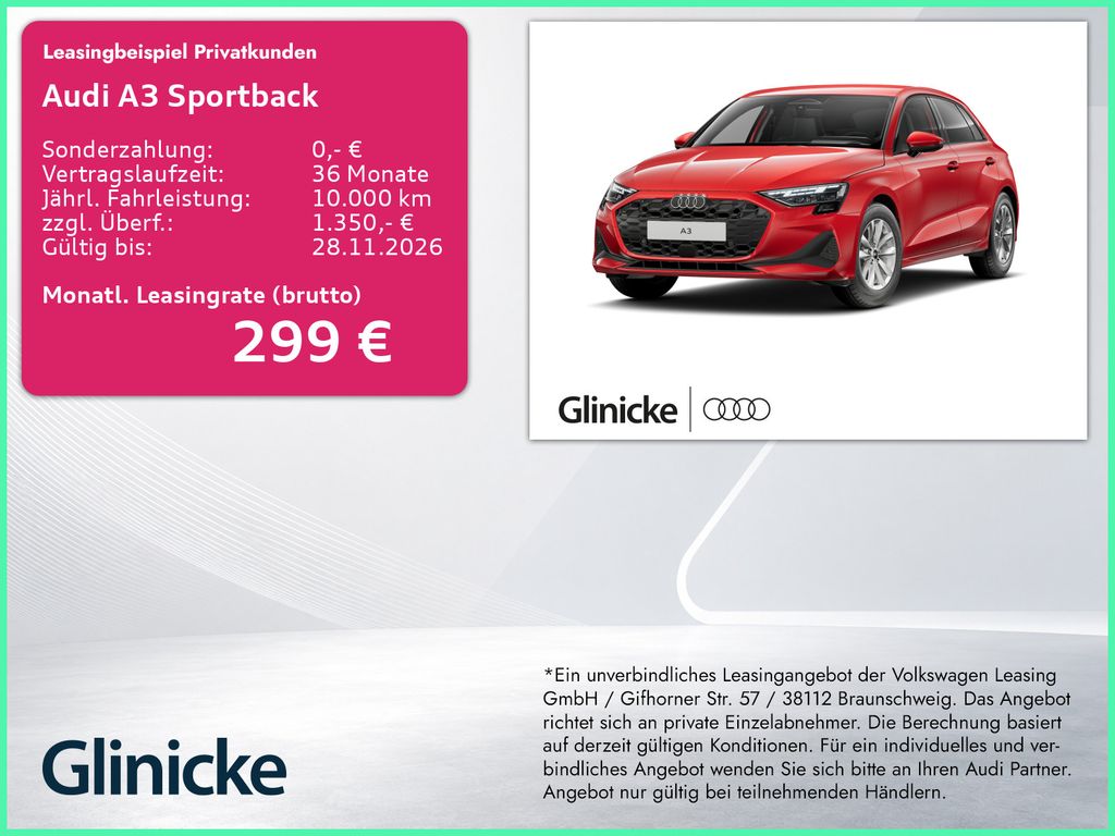 A3 Sportback TFSI S tronic *AKTION*AHK*SONOS*