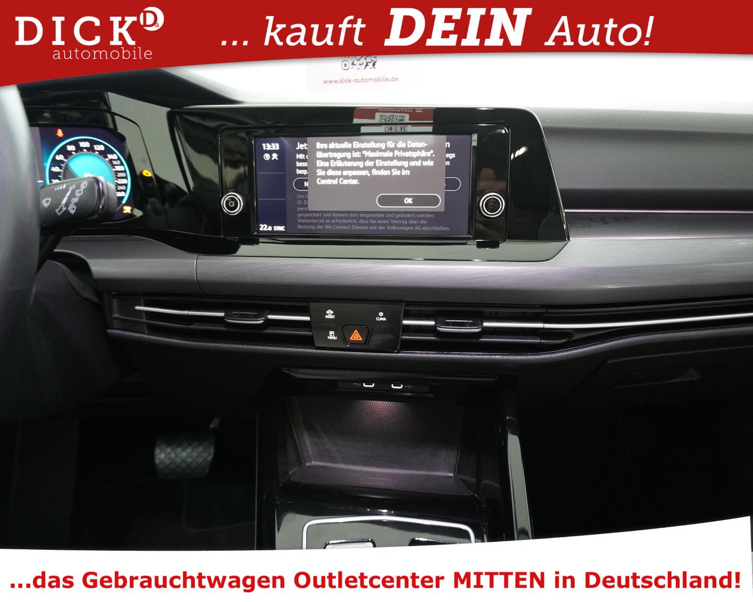 Volkswagen Golf VIII 1.5 eTSI Style MEMO+MASS+KAM+ACC+VIRTU, миниатюра 13