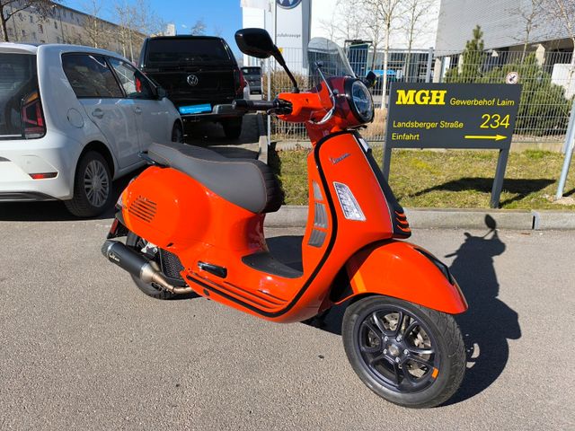 Vespa GTS 125 Supersport ( Leovince Aupuff, Windschild