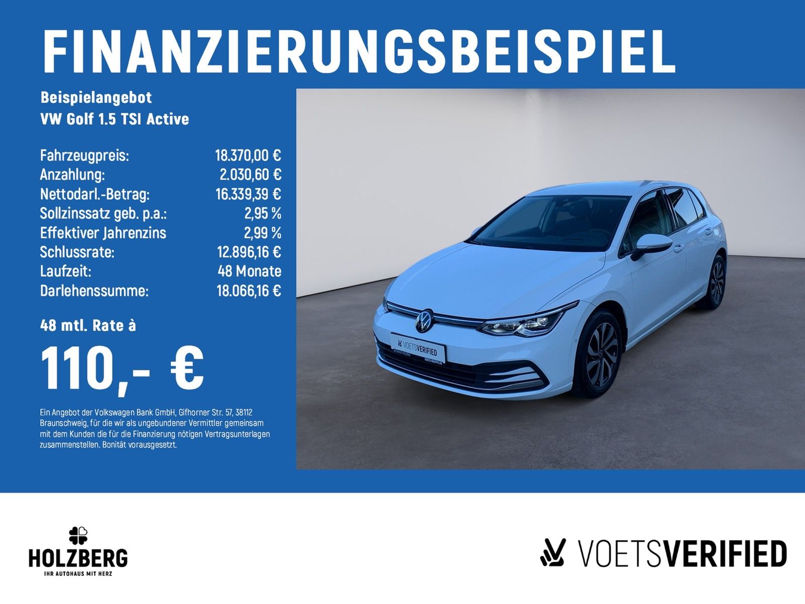 Volkswagen Golf 1.5 TSI Active HeadUp+NAVI+RFK