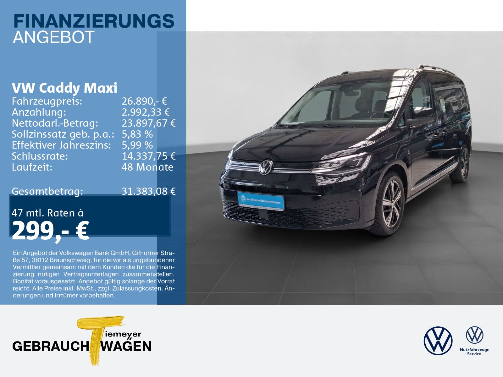 Volkswagen Caddy Maxi 1.5 TSI STYLE KLIMA AHK