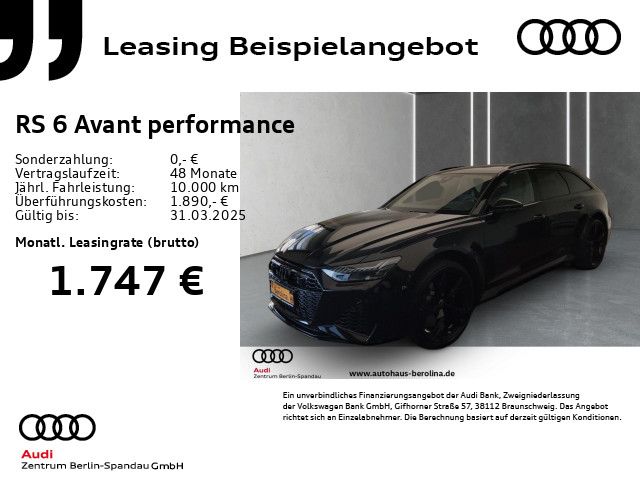 Audi RS6 Avant performance *PANO*StdHz*HD-MATRIX*HuD*