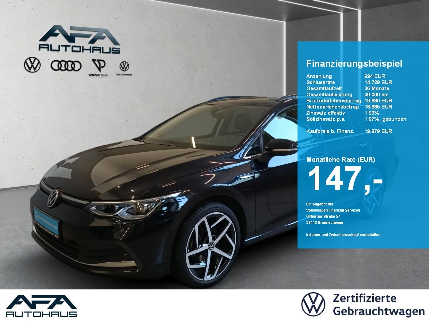 Volkswagen Golf VIII Var. 1.5 eTSI STYLE DSG AHK*Matrix*RFK