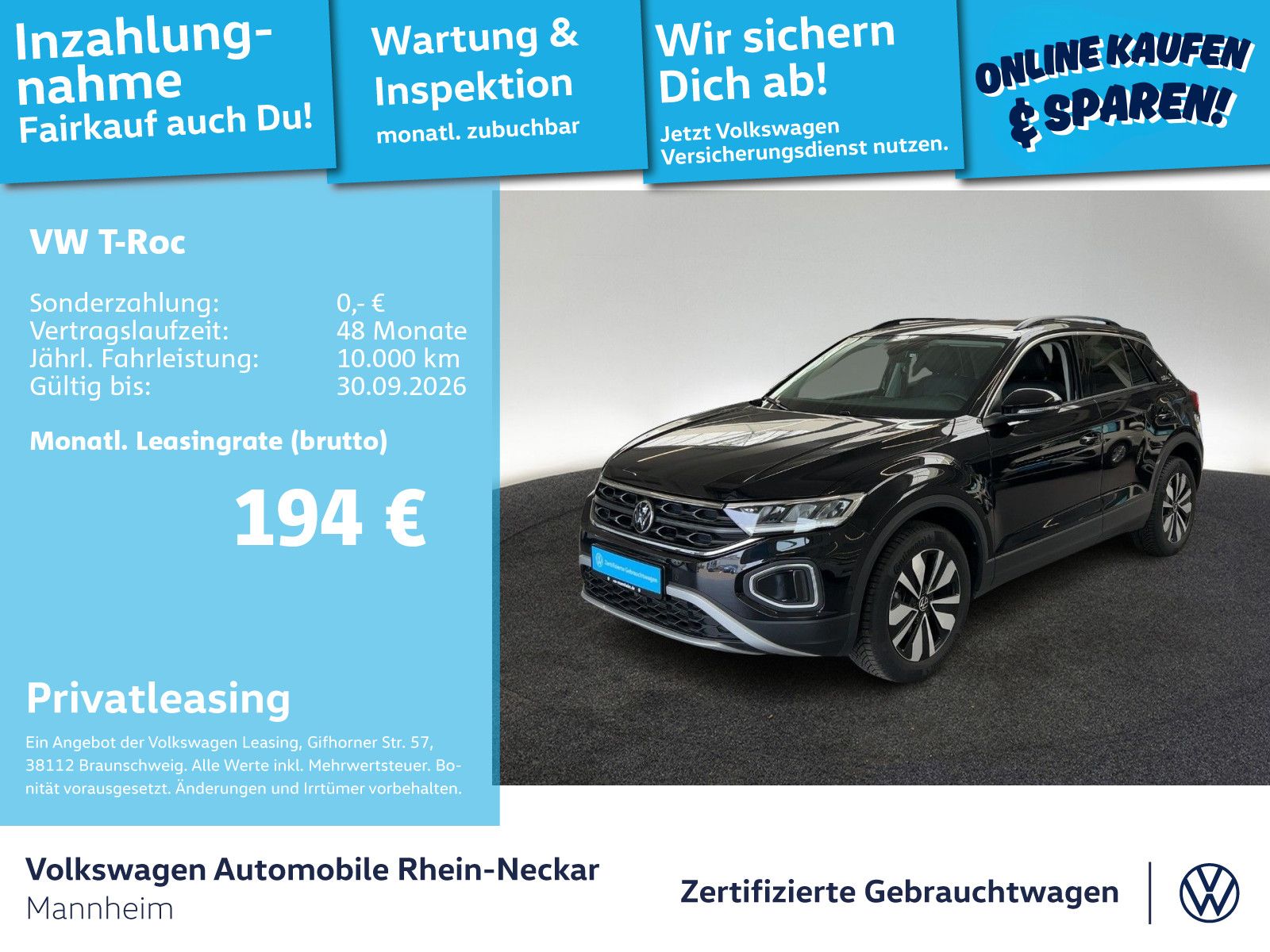 Volkswagen T-Roc 1.0 TSI GOAL Navi PDC LED uvm.