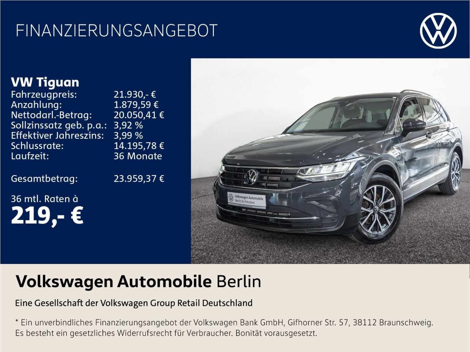 Volkswagen Tiguan 1.5 TSI Life Navi LED Kamera SHZ APP Park