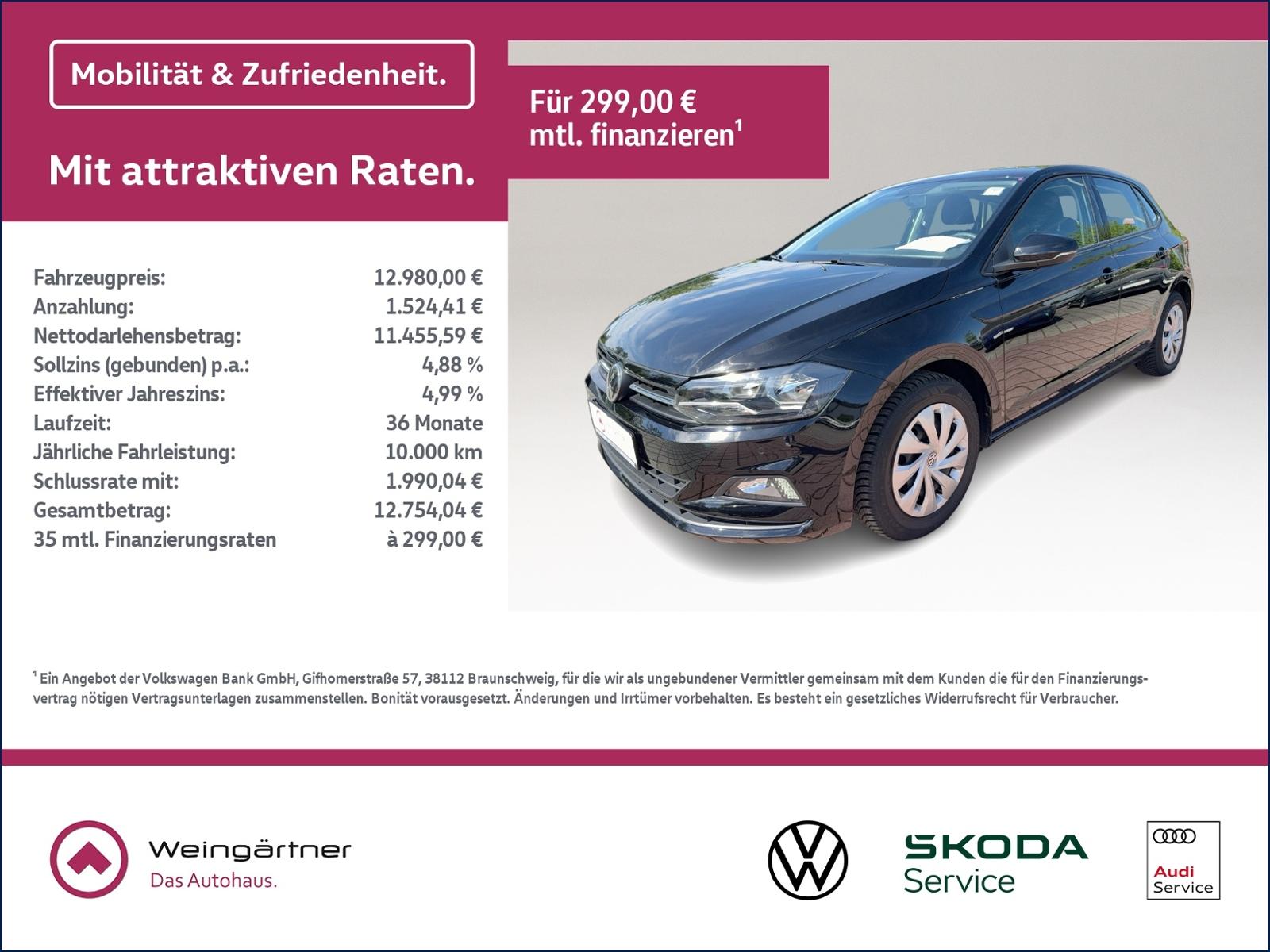 Volkswagen Polo 1.0 TSI Comfortline, Winterpaket, App, Nebe