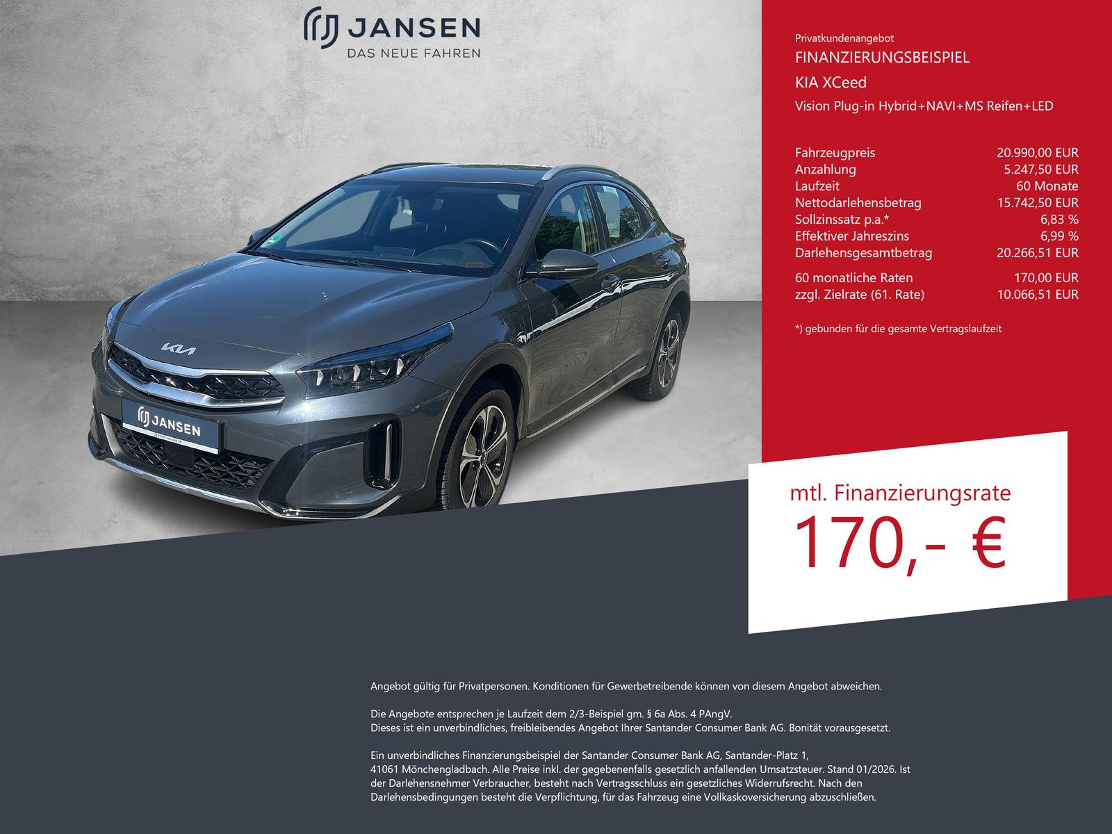 Kia XCeed Vision Plug-in Hybrid+NAVI+MS Reifen+LED